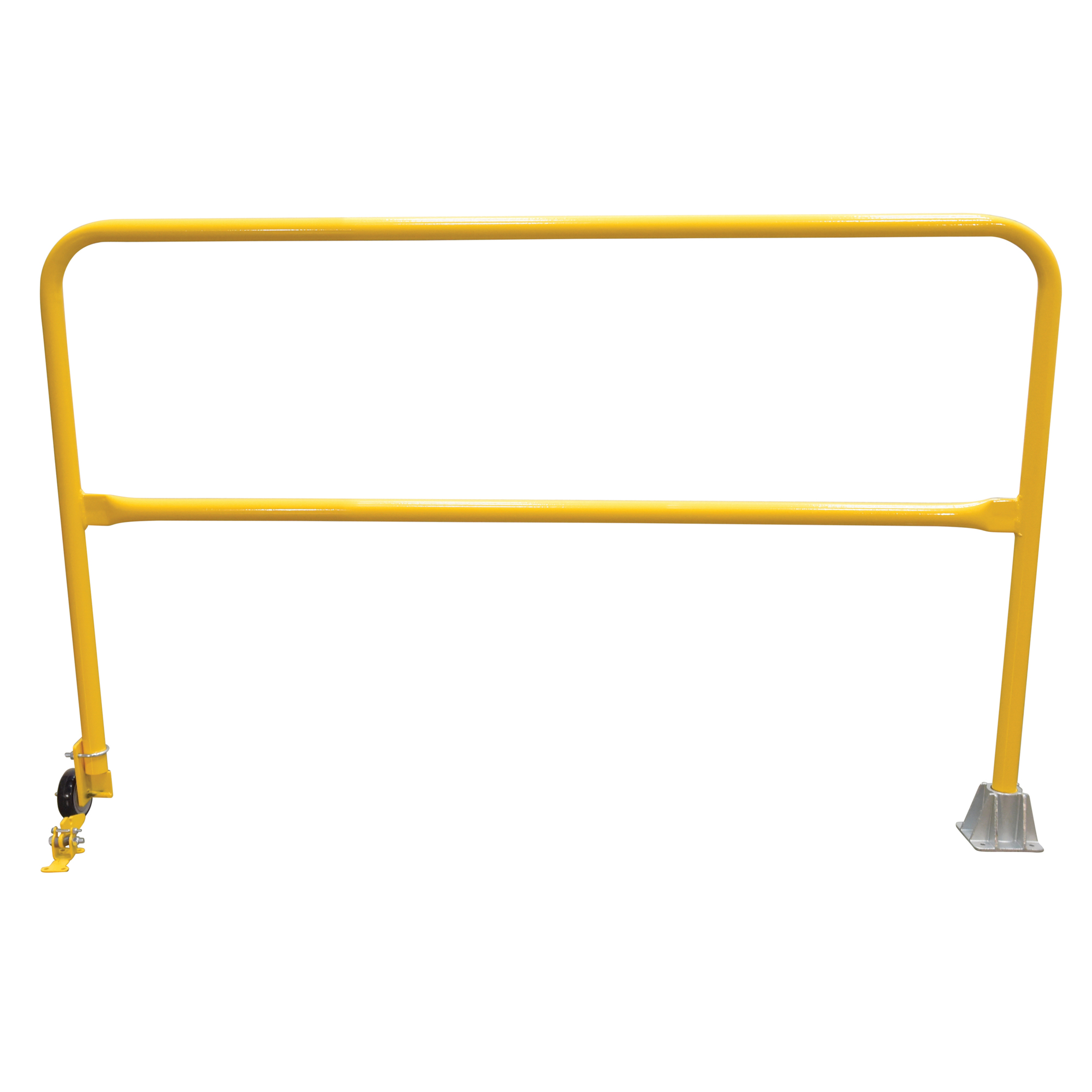 Vestil Steel Dock Safety Swing Gate - 76.063in. Length, Yellow, Model# SSG-6